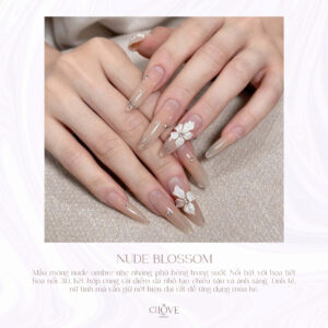 Nail Nude Hoa Nổi