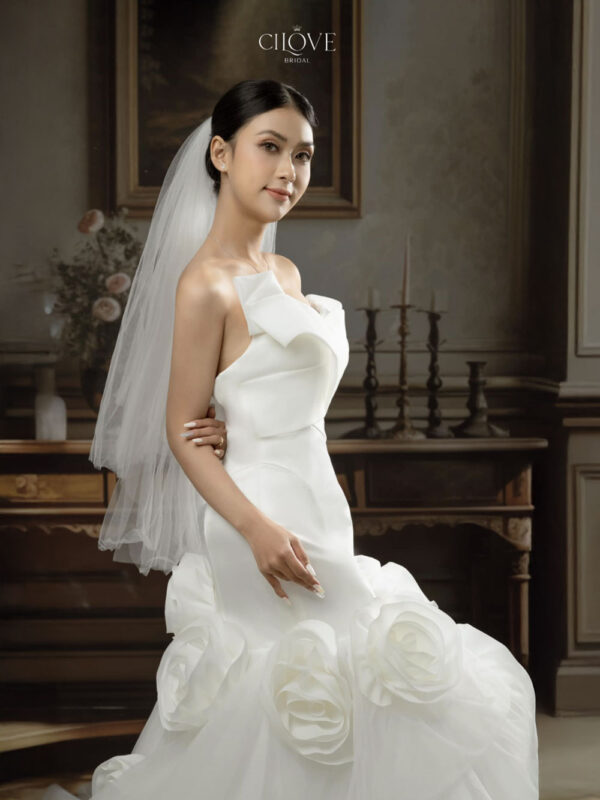 Váy cưới đuôi cá Phom dáng đuôi cá tôn dáng hoàn hảo